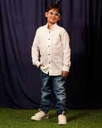 Starry White Kids Shirt