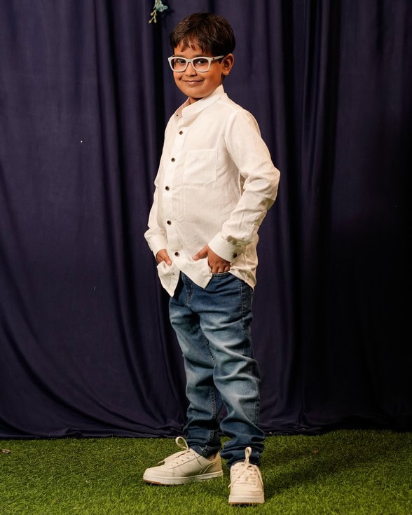 Starry White Kids Shirt Secondary image