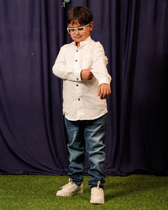 Starry White Kids Shirt