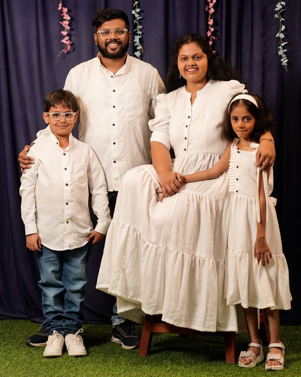 Starry White Long Family Set