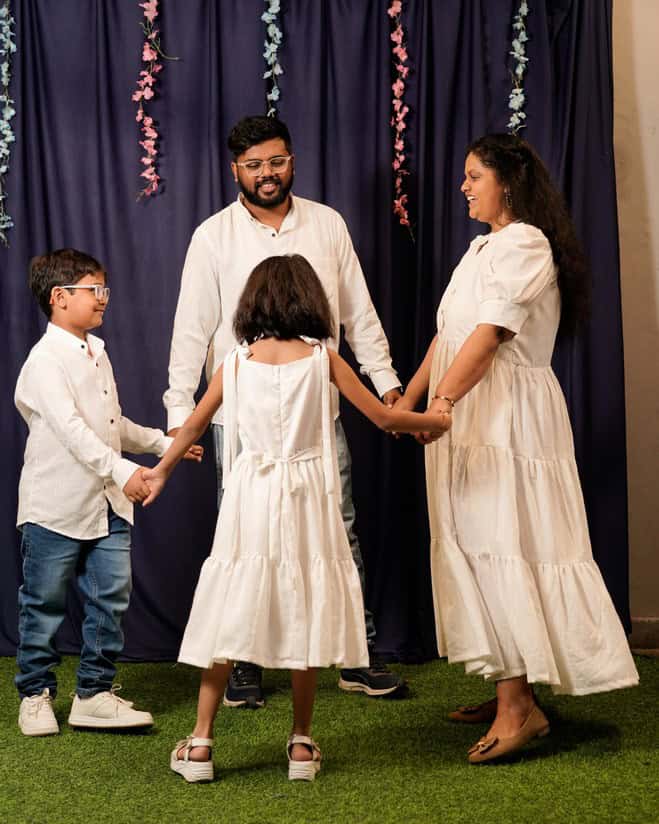 Starry White Long Family Set
