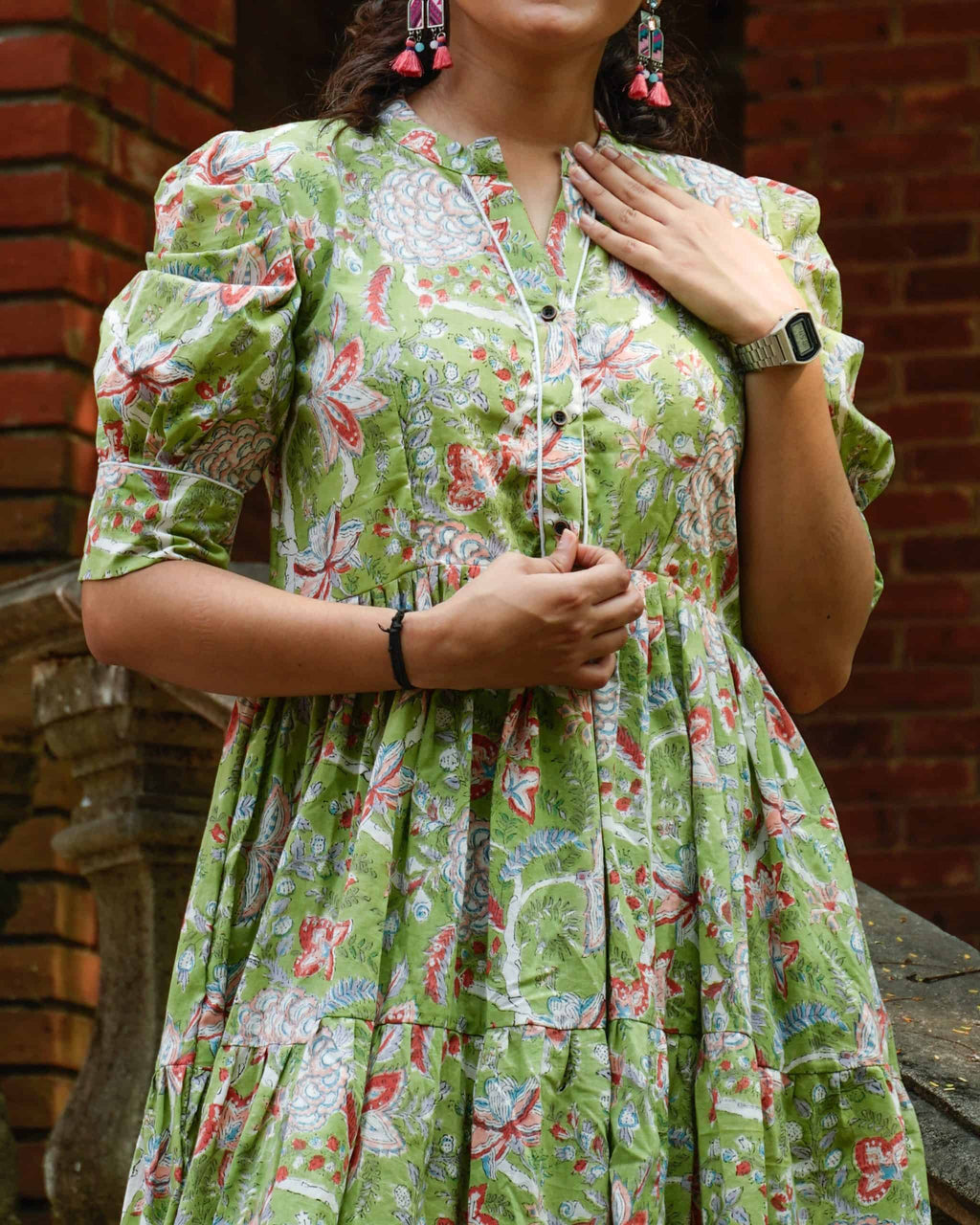 Mint Green Starry Short Maternity Dress