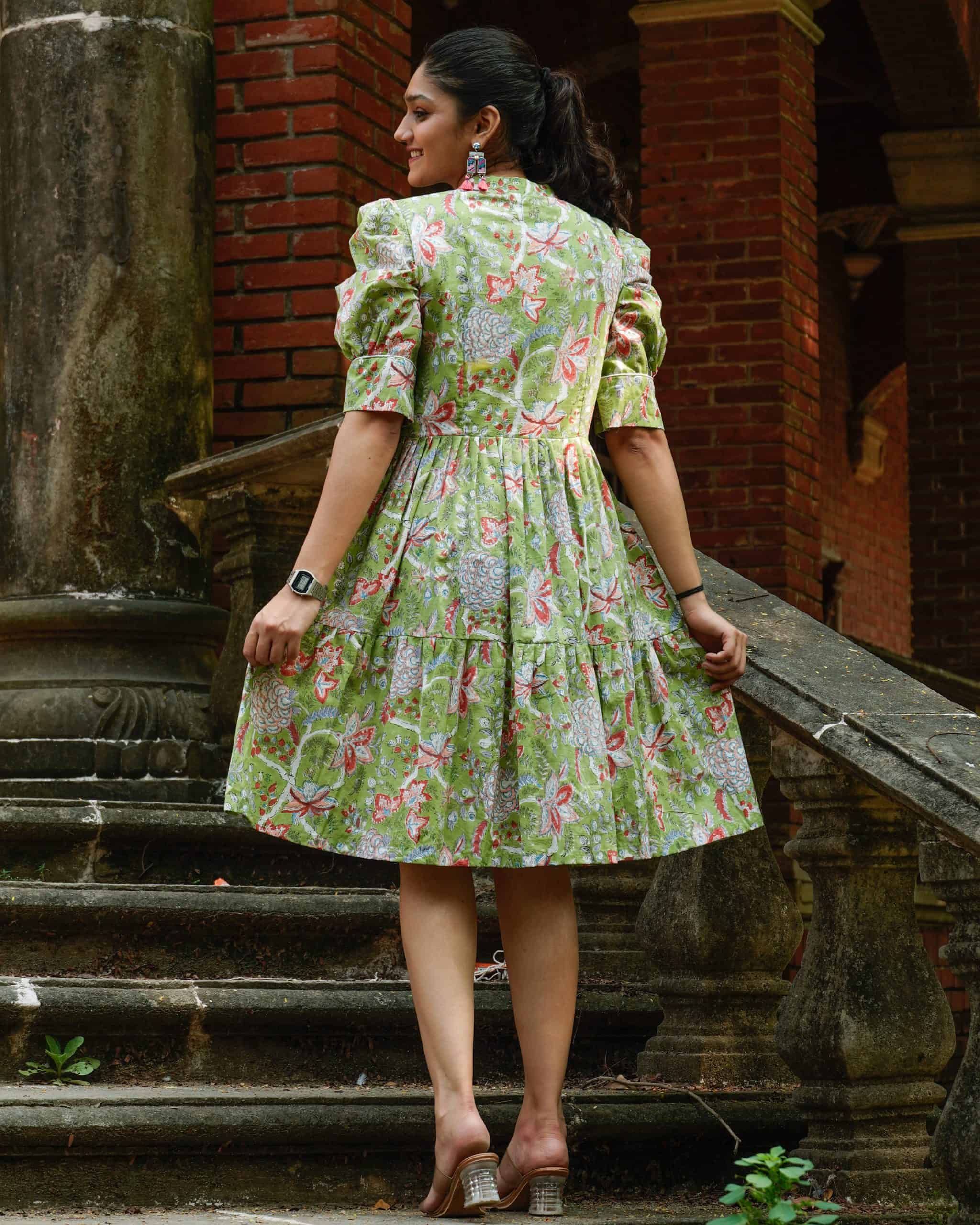 Mint Green Starry Short Maternity Dress