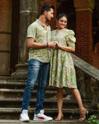 Mint Green Starry Short Couple Set