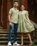 Mint Green Starry Short Couple Set
