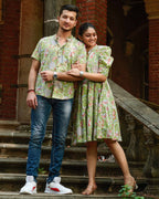 Mint Green Starry Short Couple Set