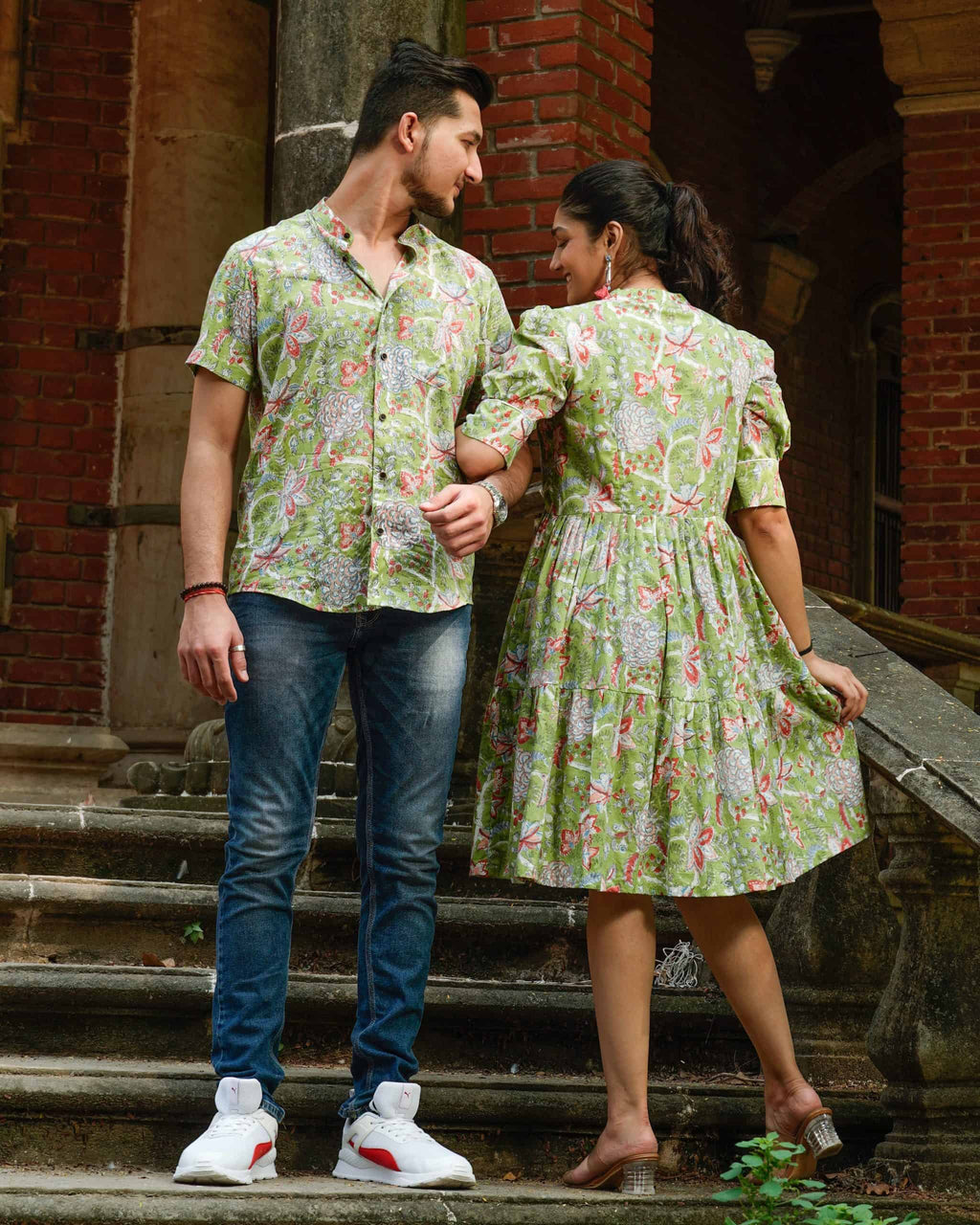 Mint Green Starry Short Couple Set