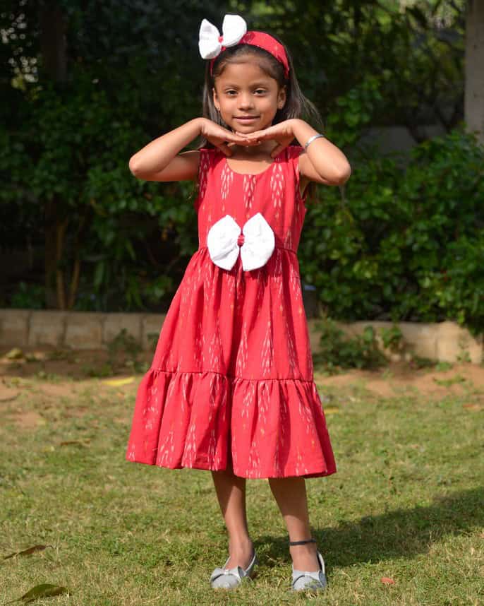 Rose Red Kids Dress