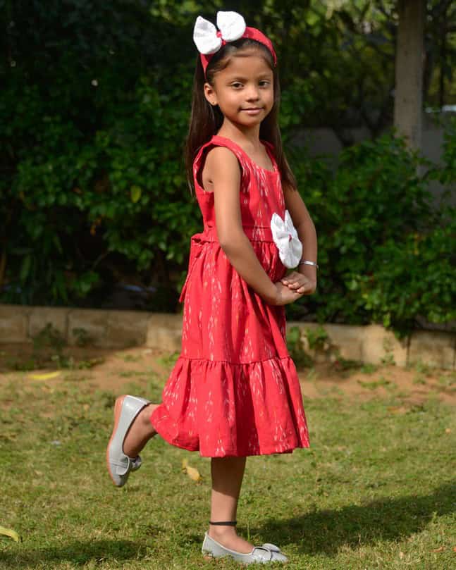 Rose Red Kids Dress
