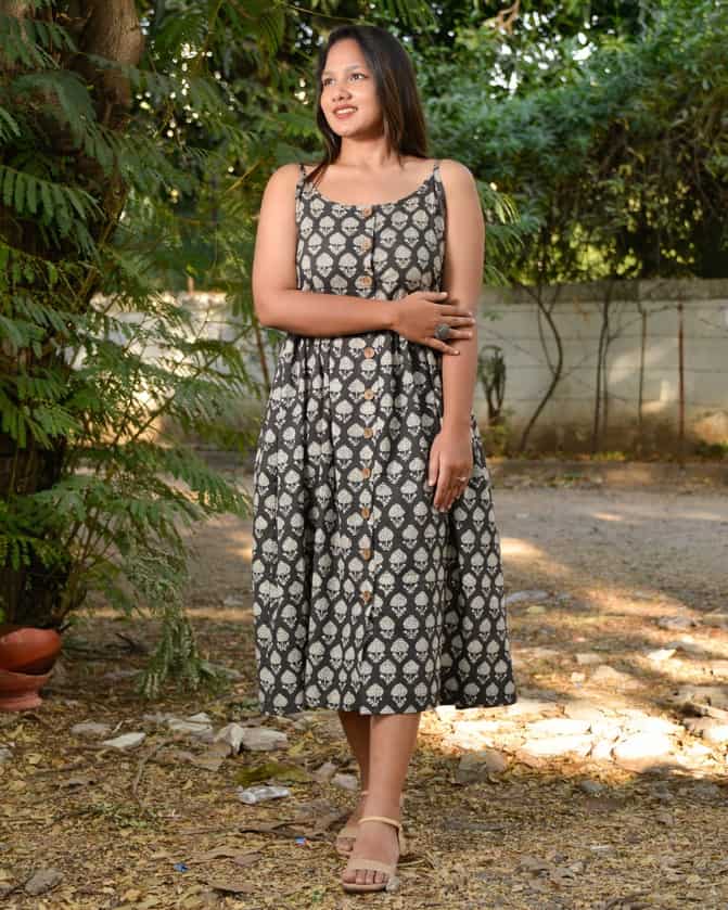 Black Forest Strappy Maternity Dress