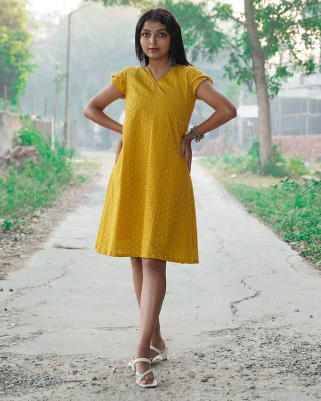 Sunbeam Yellow Short Dress Main image