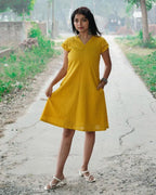 Sunbeam Yellow Short Dress