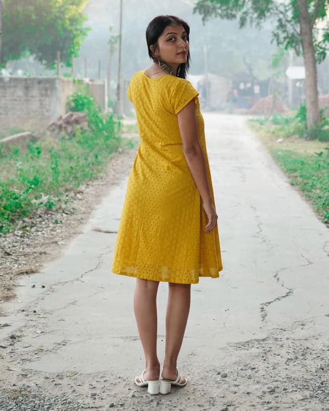 Sunbeam Yellow Short Dress