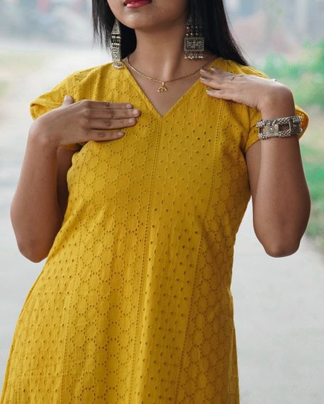 Sunbeam Yellow Short Dress