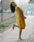 Sunbeam Yellow Short Nursing Dress