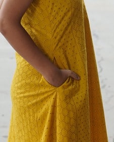 Sunbeam Yellow Short Nursing Dress