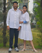 White Shibori Short Family Set