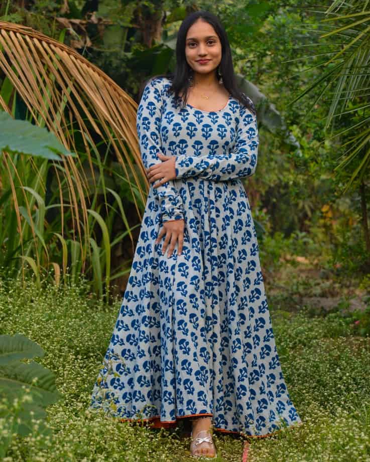 Indigo Double Umbrella Maternity Dress Secondary image