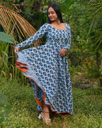 Indigo Double Umbrella Dress