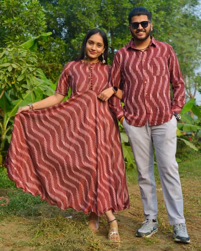 Redwood Anarkali Dress Couple Set