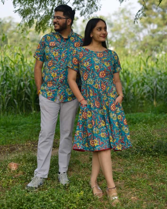 Turquoise Floral Family