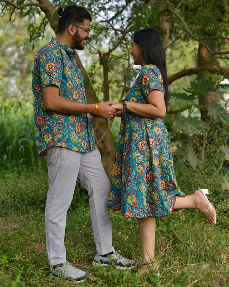 Turquoise Floral Family