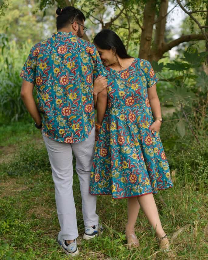 Turquoise Floral Family