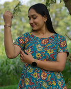 Turquoise Floral Dress