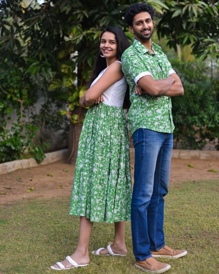 Emerald Green Cutwork Couple Set