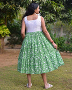 Emerald Green Cutwork Maternity Dress