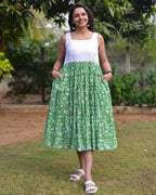 Emerald Green Cutwork Dress