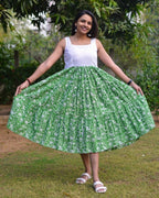Emerald Green Cutwork Dress