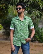 Emerald Green Cutwork Shirt