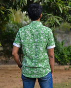 Emerald Green Cutwork Shirt