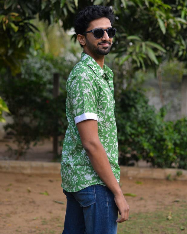 Emerald Green Cutwork Shirt