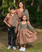 Rosy Noir Vine Mother Kids Twinning