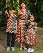 Rosy Noir Vine Mother Kids Twinning