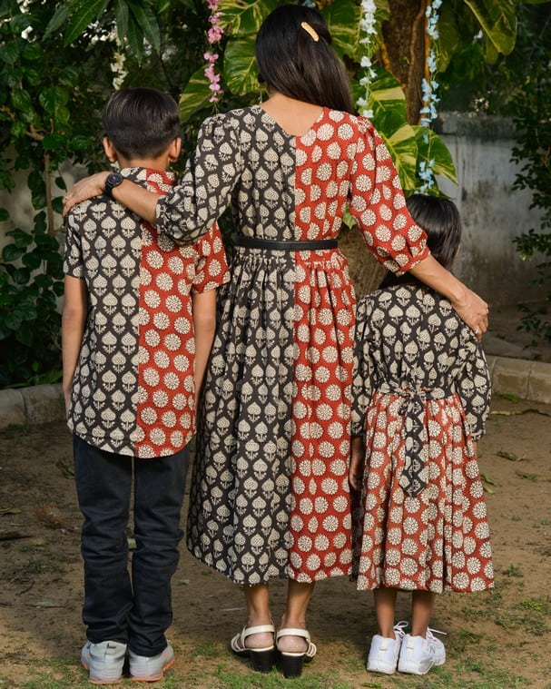 Rosy Noir Vine Mother Kids Twinning