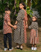 Rosy Noir Vine Mother Kids Twinning