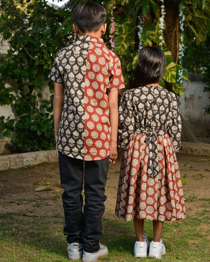 Rosy Noir Vine Mother Kids Twinning