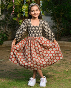 Rosy Noir Vine Kids Dress