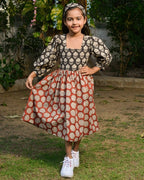 Rosy Noir Vine Kids Dress