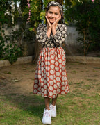 Rosy Noir Vine Kids Dress