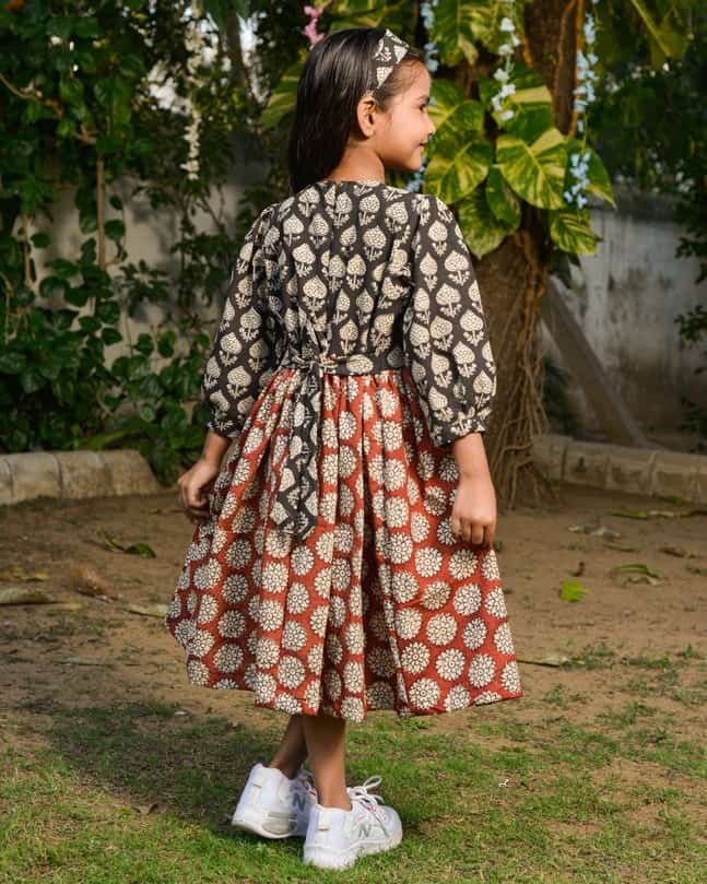 Rosy Noir Vine Kids Dress