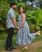Grey Forest Tie Up Couple Set