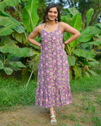 Lavender Strappy Maternity Dress