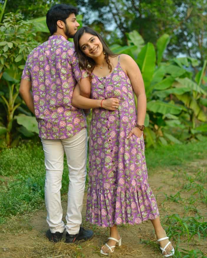 Lavender Strappy Couple Set