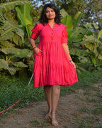 Starry Hot Pink Short Dress
