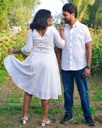 Humbly White Cutwork Couple