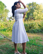 Humbly White Cutwork Dress
